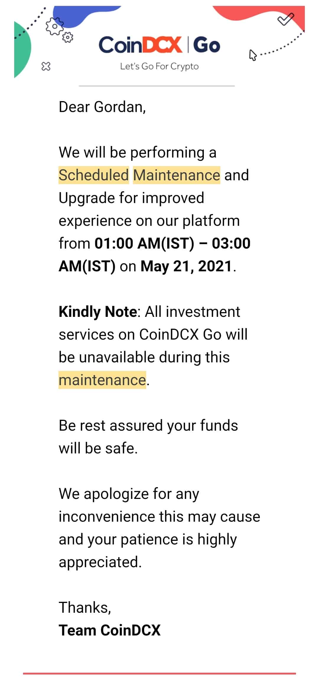 Website Maintenance Message Examples – MVGNSE